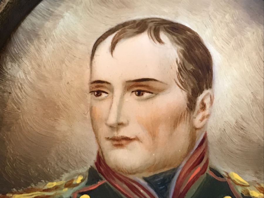 Pair Of Framed Original Portrait Paintings On Copper Signed [Photo 12]