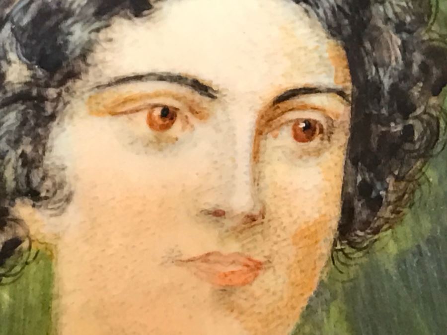 Vintage Miniature Portrait Painting Signed Buchner [Photo 14]