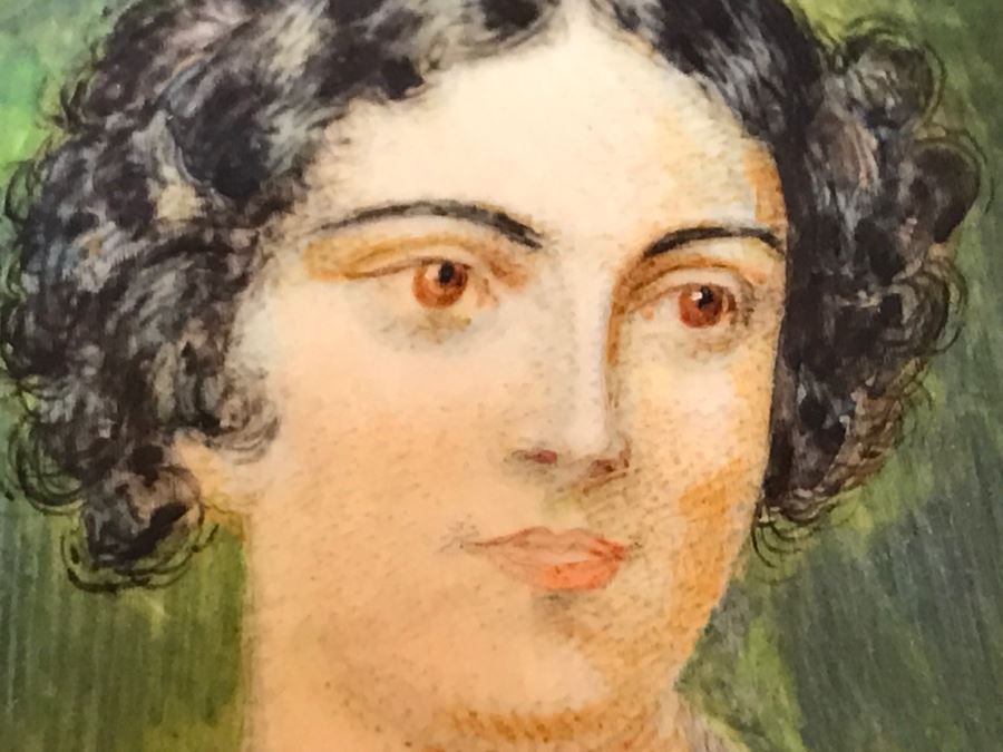 Vintage Miniature Portrait Painting Signed Buchner [Photo 13]