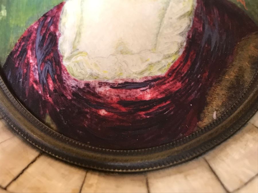 Vintage Miniature Portrait Painting Signed Buchner [Photo 10]