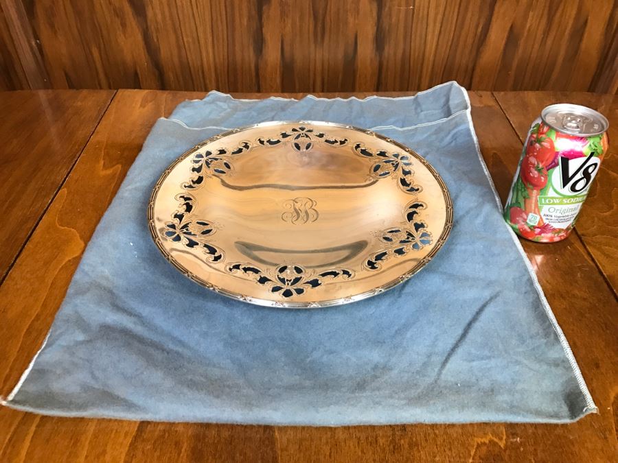 Sterling Silver Shreve & Co San Francisco Monogramed Footed Bowl 533g [Photo 2]