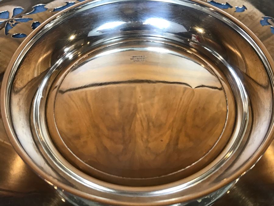 Sterling Silver Shreve & Co San Francisco Monogramed Footed Bowl 533g [Photo 10]