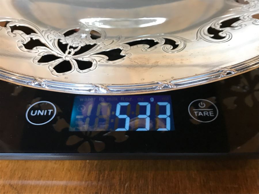 Sterling Silver Shreve & Co San Francisco Monogramed Footed Bowl 533g [Photo 13]