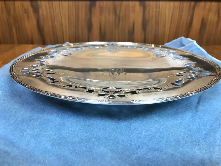 Sterling Silver Shreve & Co San Francisco Monogramed Footed Bowl 533g [Photo 8]