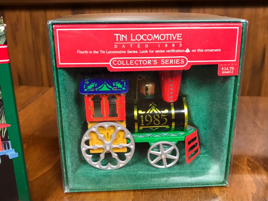 (5) Collector's Series Tin Locomotive Series Christmas Ornaments Hallmark Keepsake [Photo 9]