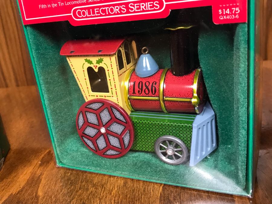 (5) Collector's Series Tin Locomotive Series Christmas Ornaments Hallmark Keepsake [Photo 12]