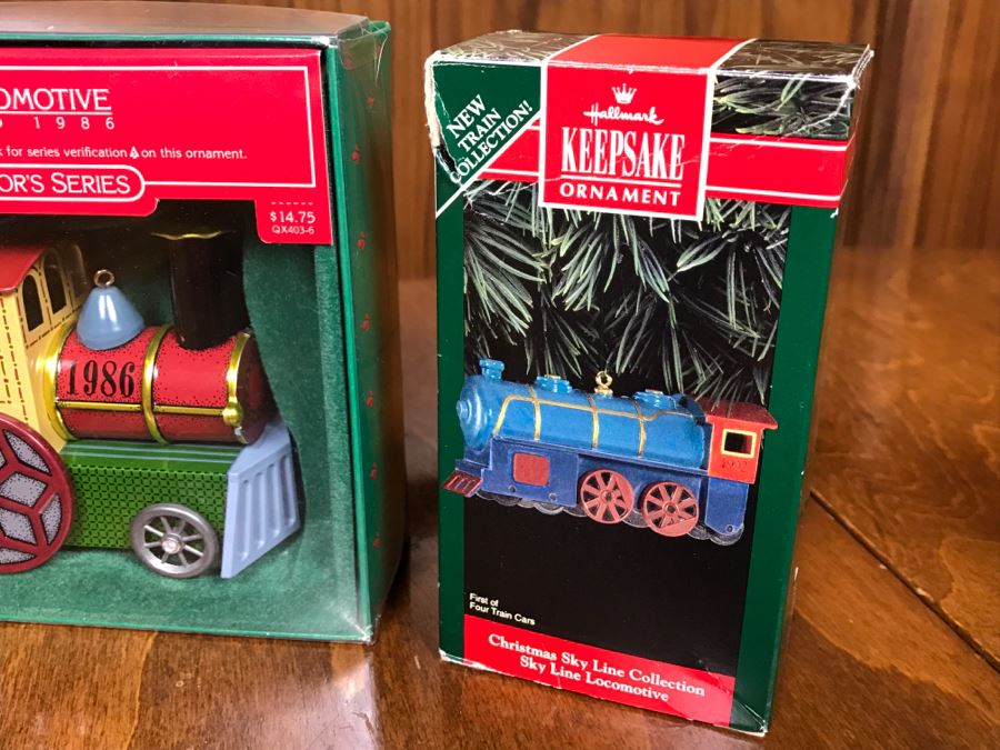 (5) Collector's Series Tin Locomotive Series Christmas Ornaments Hallmark Keepsake [Photo 13]