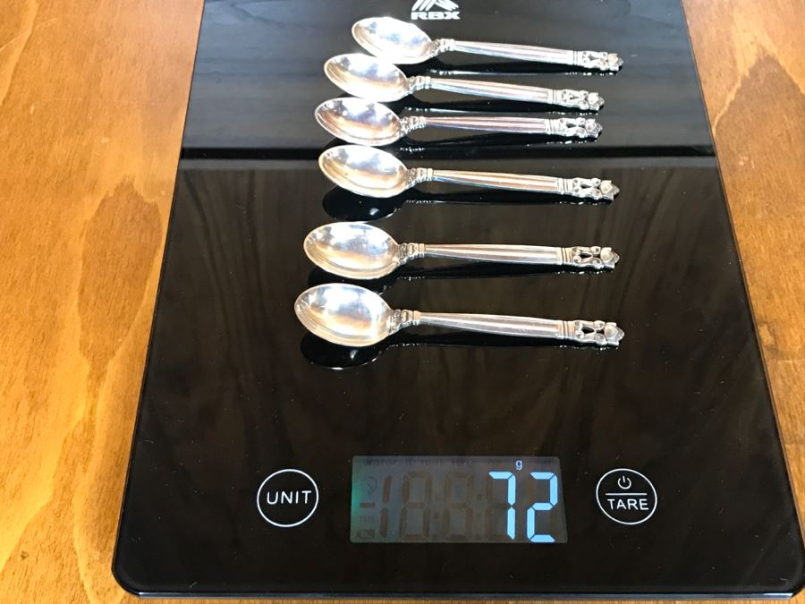 Georg Jensen Sterling Silver Spoon Set In Original Box Denmark 72g [Photo 12]