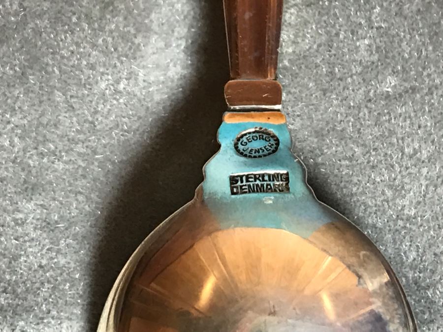 Georg Jensen Sterling Silver Spoon Set In Original Box Denmark 72g [Photo 10]