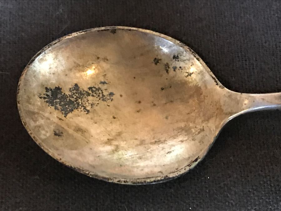 Pair Of Sterling Silver Child's Fork And Spoon Set Towle Rose Solitaire 37g [Photo 5]