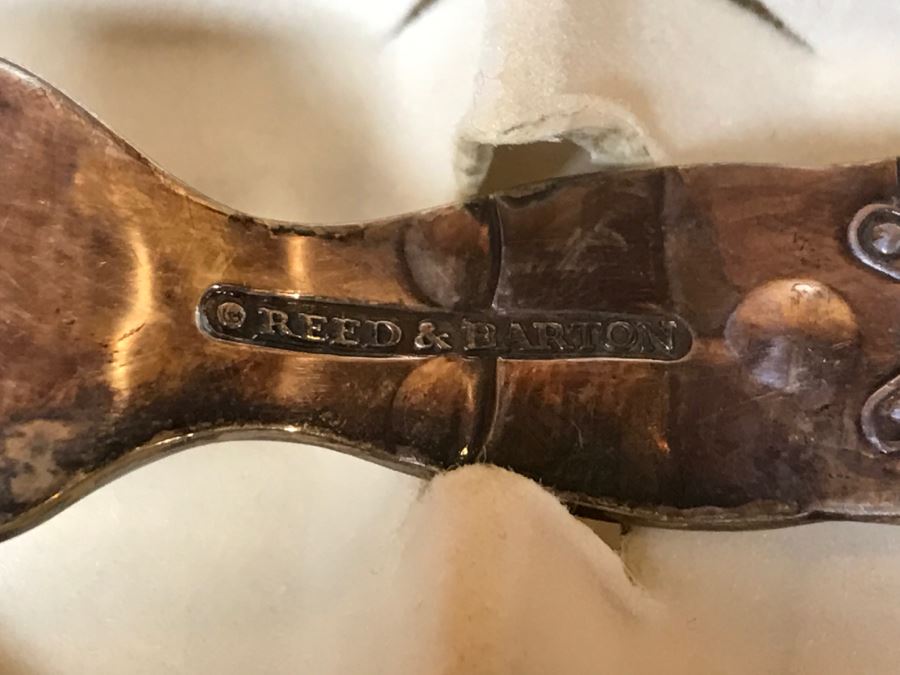 Reed & Barton Child's Spoon And Fork Set Bunny Design With Box [Photo 6]