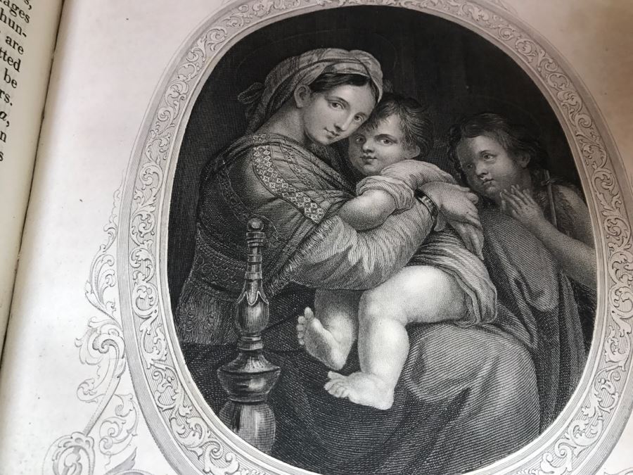 LARGE Format Antique 1857 Book Fleetwood's Life Of Christ And A Full Defence Of Christianity By Rev. J. Fleetwood Illustrated By ((60)) Beautiful Steel Engravings London Thomas Kelly & Co Paternoster Row [Photo 37]