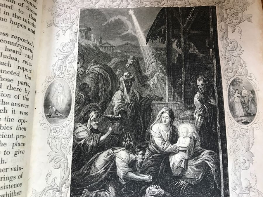 LARGE Format Antique 1857 Book Fleetwood's Life Of Christ And A Full Defence Of Christianity By Rev. J. Fleetwood Illustrated By ((60)) Beautiful Steel Engravings London Thomas Kelly & Co Paternoster Row [Photo 26]