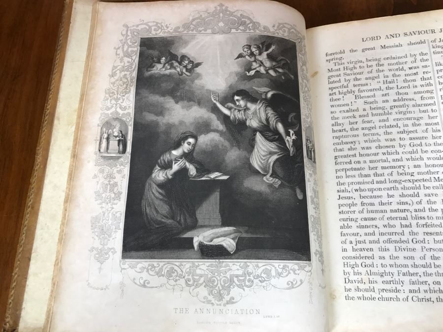 LARGE Format Antique 1857 Book Fleetwood's Life Of Christ And A Full ...