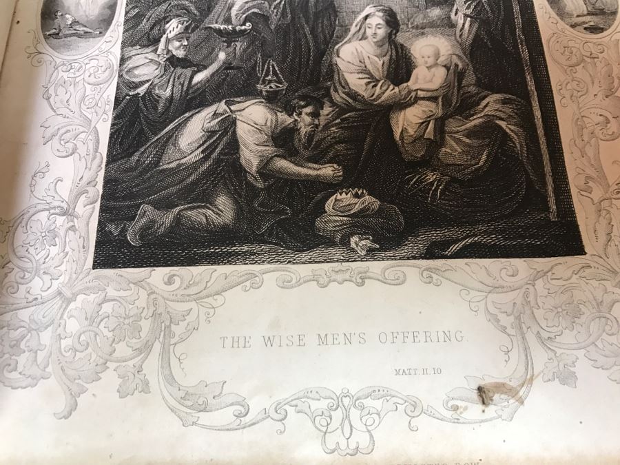 LARGE Format Antique 1857 Book Fleetwood's Life Of Christ And A Full Defence Of Christianity By Rev. J. Fleetwood Illustrated By ((60)) Beautiful Steel Engravings London Thomas Kelly & Co Paternoster Row [Photo 25]