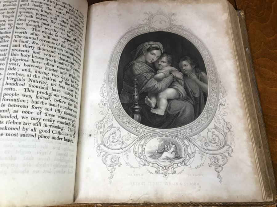 LARGE Format Antique 1857 Book Fleetwood's Life Of Christ And A Full Defence Of Christianity By Rev. J. Fleetwood Illustrated By ((60)) Beautiful Steel Engravings London Thomas Kelly & Co Paternoster Row [Photo 36]