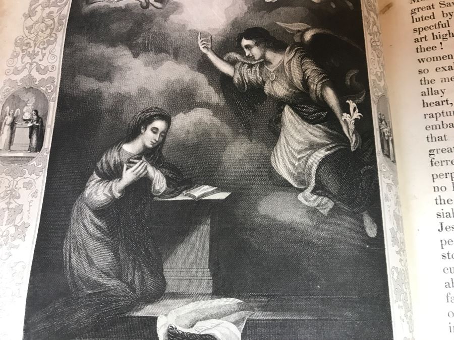 LARGE Format Antique 1857 Book Fleetwood's Life Of Christ And A Full Defence Of Christianity By Rev. J. Fleetwood Illustrated By ((60)) Beautiful Steel Engravings London Thomas Kelly & Co Paternoster Row [Photo 17]