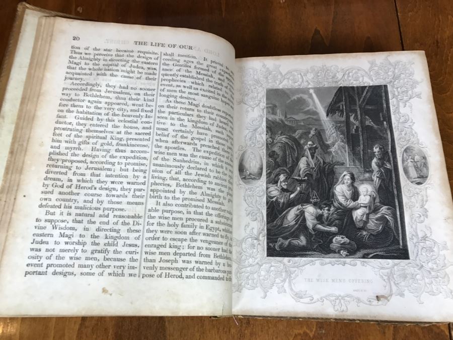 LARGE Format Antique 1857 Book Fleetwood's Life Of Christ And A Full Defence Of Christianity By Rev. J. Fleetwood Illustrated By ((60)) Beautiful Steel Engravings London Thomas Kelly & Co Paternoster Row [Photo 24]