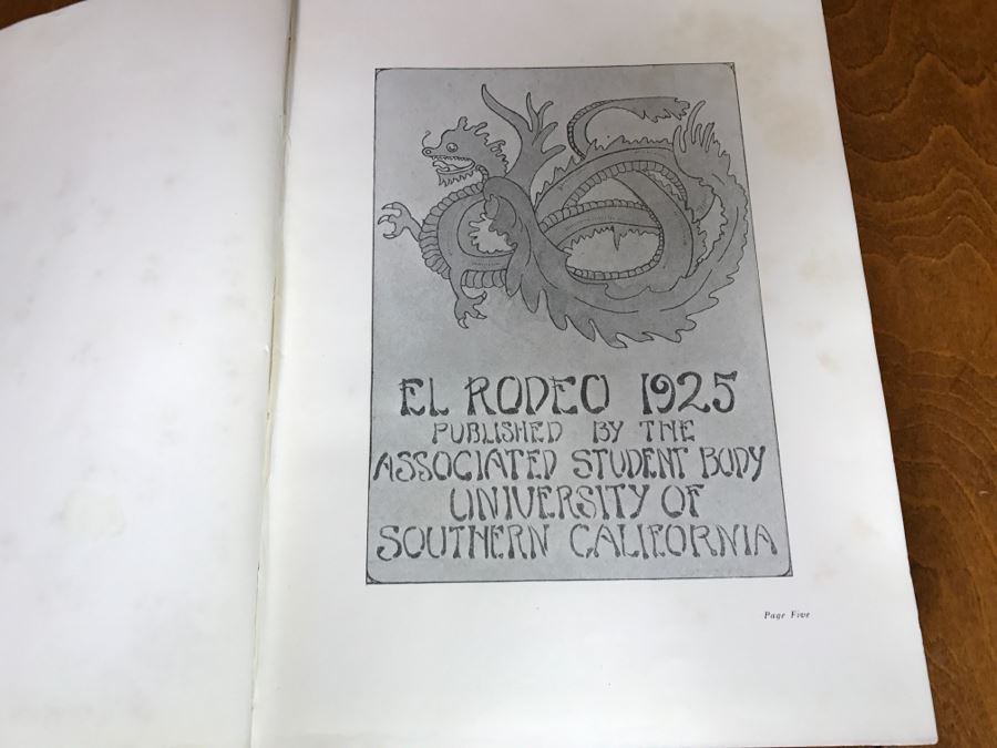 Vintage 1925 Yearbook From Univeristy Of Southern California USC El Rodeo [Photo 3]