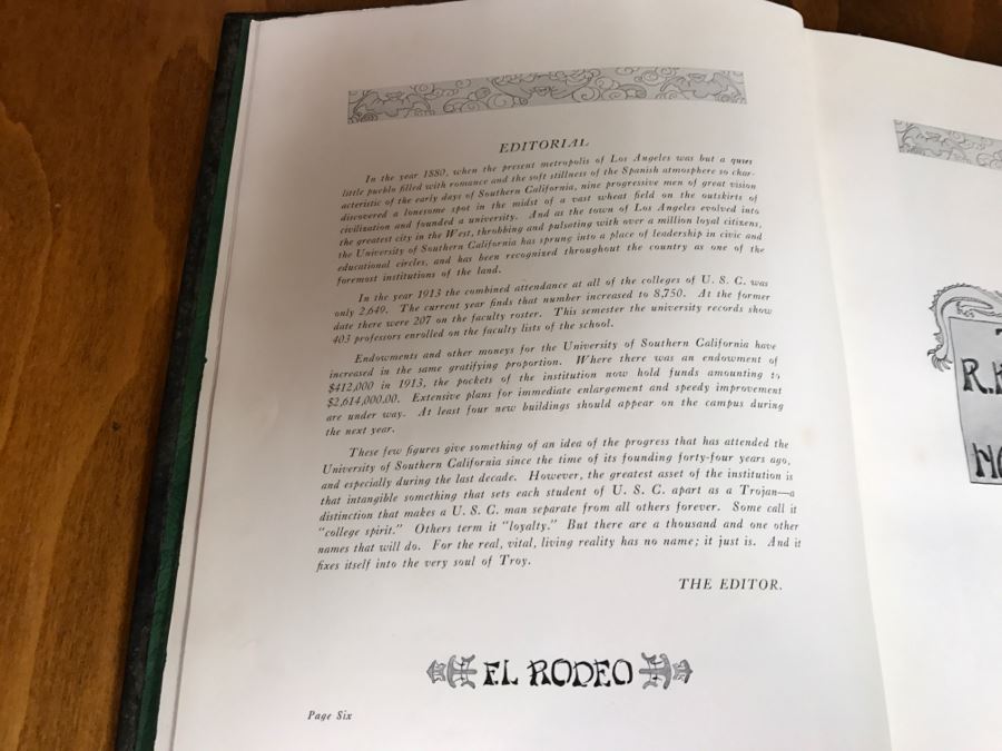 Vintage 1925 Yearbook From Univeristy Of Southern California USC El Rodeo [Photo 6]
