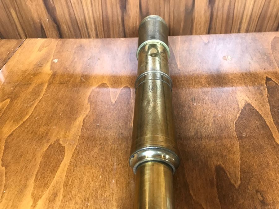 Antique Brass Extending Spyglass Telescope 'The Hawkseye' T. Henri & Co London - Note That Internal Lens Is Cracked As Shown In Photos - Needs Polishing [Photo 11]
