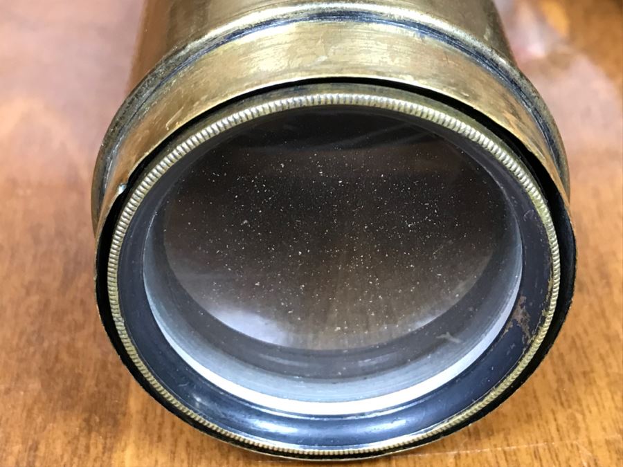 Antique Brass Extending Spyglass Telescope 'The Hawkseye' T. Henri & Co London - Note That Internal Lens Is Cracked As Shown In Photos - Needs Polishing [Photo 16]