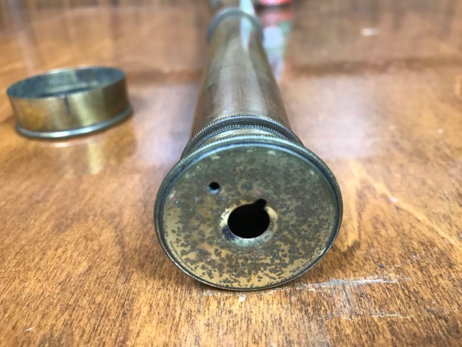Antique Brass Extending Spyglass Telescope 'The Hawkseye' T. Henri & Co London - Note That Internal Lens Is Cracked As Shown In Photos - Needs Polishing [Photo 10]