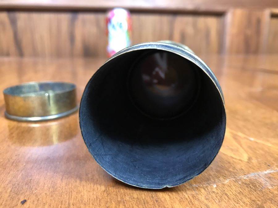 Antique Brass Extending Spyglass Telescope 'The Hawkseye' T. Henri & Co London - Note That Internal Lens Is Cracked As Shown In Photos - Needs Polishing [Photo 7]