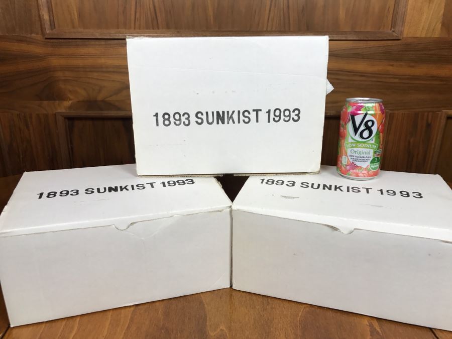 (3) New Boxes Of Sunkist Orange Blossom Silverware Sets In Nice Wooden Storage Presentation Boxes 1893-1993 100 Year Anniversary - Each Box Has 2 Levels Of Silverware [Photo 5]