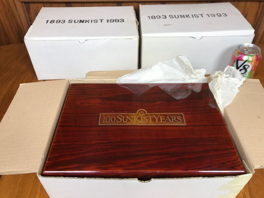 (3) New Boxes Of Sunkist Orange Blossom Silverware Sets In Nice Wooden Storage Presentation Boxes 1893-1993 100 Year Anniversary - Each Box Has 2 Levels Of Silverware [Photo 13]