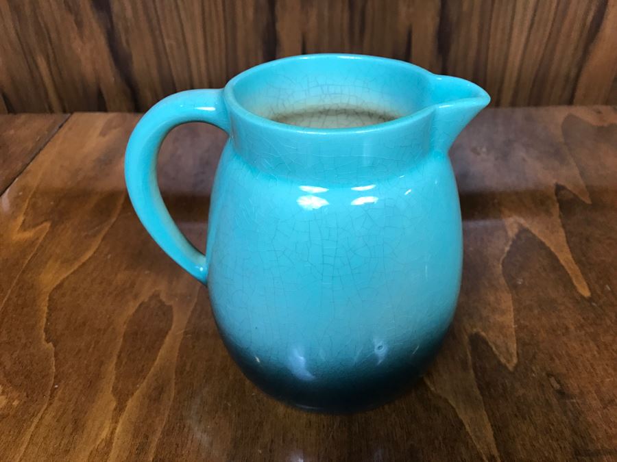 Vintage Graduated Blue Signed Pitcher [Photo 3]