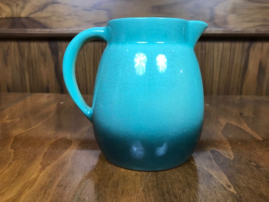 Vintage Graduated Blue Signed Pitcher [Photo 2]