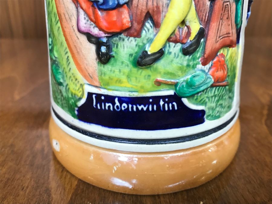 Vintage Western Germany Beer Stein With Pewter Top [Photo 4]