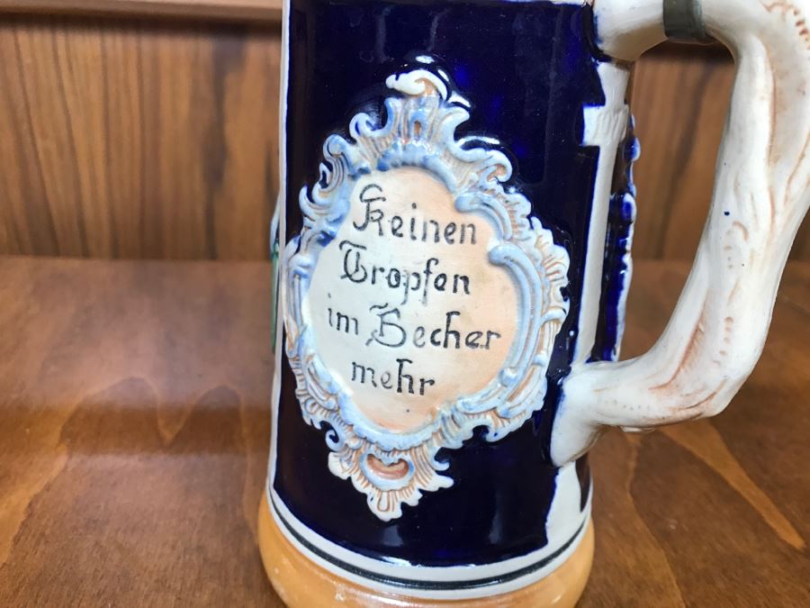 Vintage Western Germany Beer Stein With Pewter Top [Photo 9]
