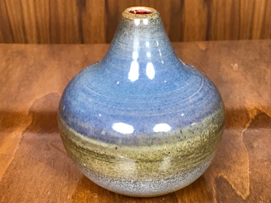 Glazed Pottery Vase Signed S. Lewis [Photo 2]