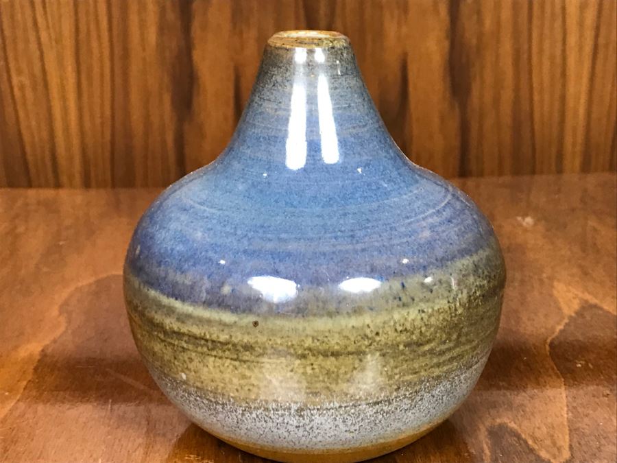 Glazed Pottery Vase Signed S. Lewis [Photo 3]