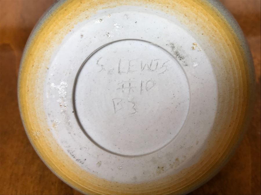 Glazed Pottery Vase Signed S. Lewis [Photo 7]