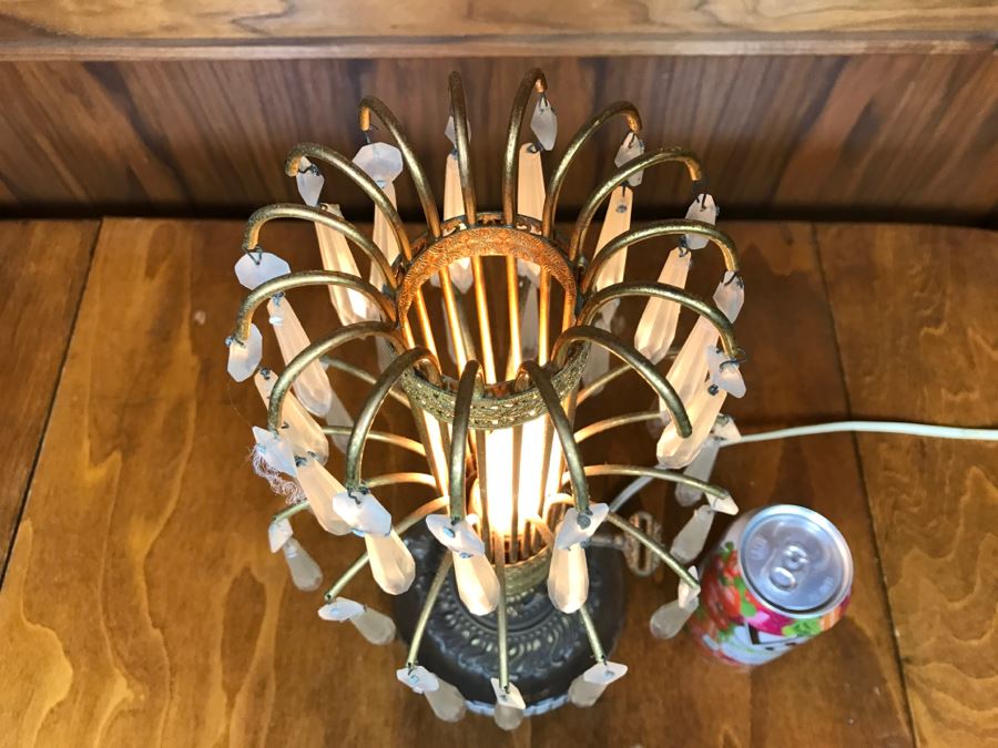 Stunning Designer Brass And Crystal Table Lamp [Photo 4]