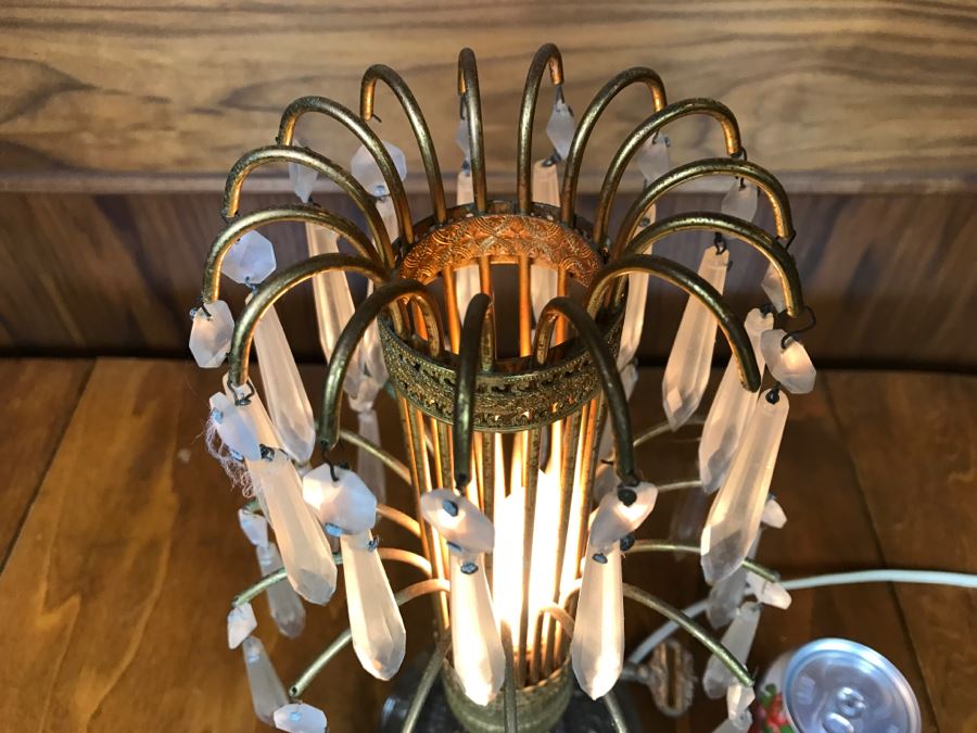 Stunning Designer Brass And Crystal Table Lamp [Photo 5]