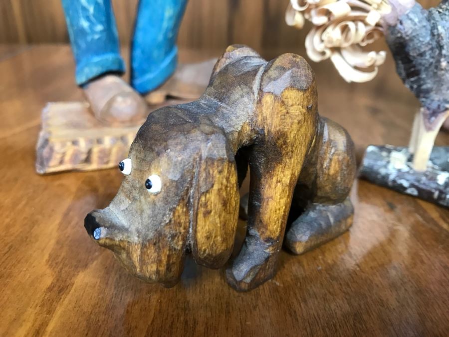 Collection Of (5) Hand Carved And Hand Painted Carvings [Photo 3]