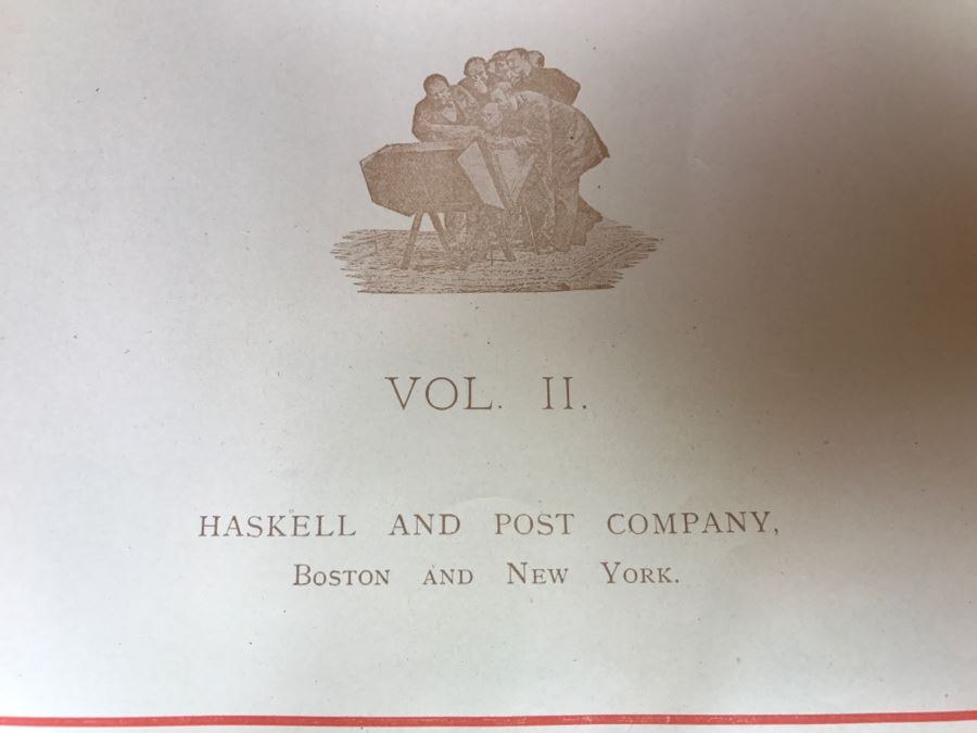Antique 1887 Two Volume Set Of Books Famous Paintings Text By Fred H. Allen Haskell And Post Company Apx 90 Paintings Combined [Photo 34]