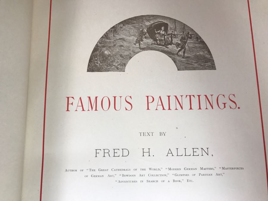 Antique 1887 Two Volume Set Of Books Famous Paintings Text By Fred H. Allen Haskell And Post Company Apx 90 Paintings Combined [Photo 2]