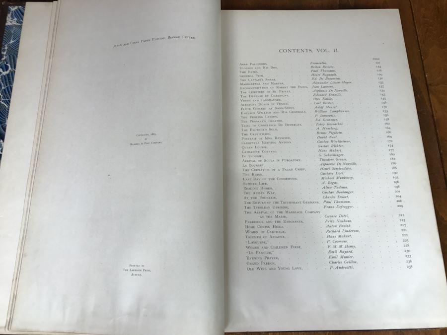 Antique 1887 Two Volume Set Of Books Famous Paintings Text By Fred H. Allen Haskell And Post Company Apx 90 Paintings Combined [Photo 35]
