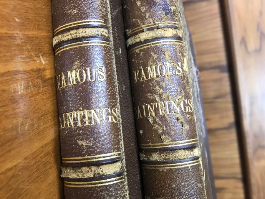 Antique 1887 Two Volume Set Of Books Famous Paintings Text By Fred H. Allen Haskell And Post Company Apx 90 Paintings Combined [Photo 6]