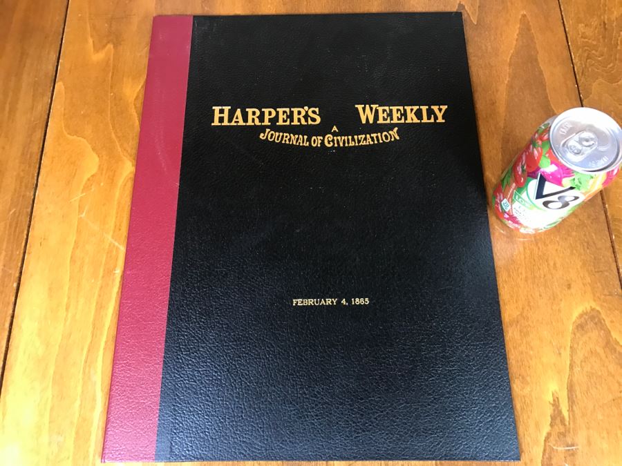 Antique February 4, 1865 Civil War Harper's Weekly Illustrated Newspaper Originally Auctioned By Sotheby's In New York Vol. VIII No 375 With Protective Book Folder [Photo 2]