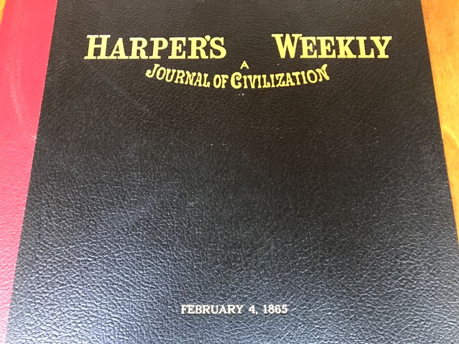 Antique February 4, 1865 Civil War Harper's Weekly Illustrated Newspaper Originally Auctioned By Sotheby's In New York Vol. VIII No 375 With Protective Book Folder [Photo 3]