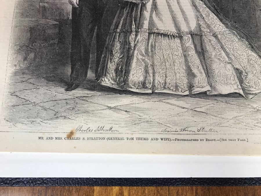 Antique February 21, 1863 Civil War Harper's Weekly Illustrated Newspaper With General Tom Thumb Originally Auctioned By Sotheby's In New York Vol. VIII No 375 With Protective Book Folder [Photo 12]