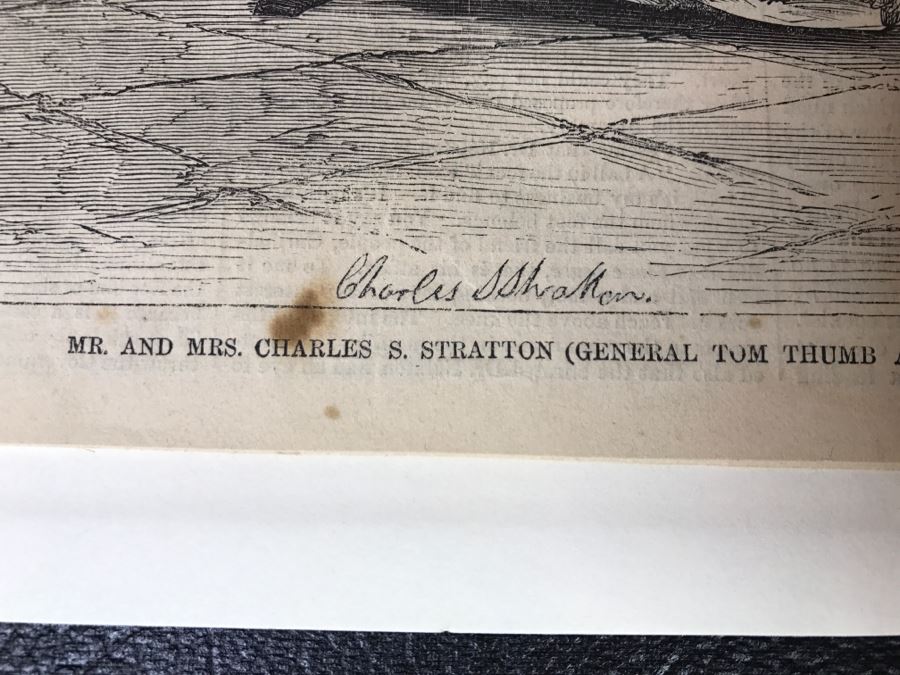 Antique February 21, 1863 Civil War Harper's Weekly Illustrated Newspaper With General Tom Thumb Originally Auctioned By Sotheby's In New York Vol. VIII No 375 With Protective Book Folder [Photo 13]