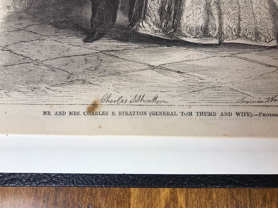 Antique February 21, 1863 Civil War Harper's Weekly Illustrated Newspaper With General Tom Thumb Originally Auctioned By Sotheby's In New York Vol. VIII No 375 With Protective Book Folder [Photo 14]