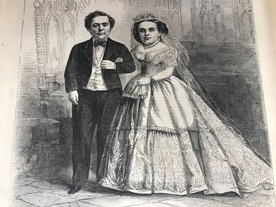 Antique February 21, 1863 Civil War Harper's Weekly Illustrated Newspaper With General Tom Thumb Originally Auctioned By Sotheby's In New York Vol. VIII No 375 With Protective Book Folder [Photo 10]